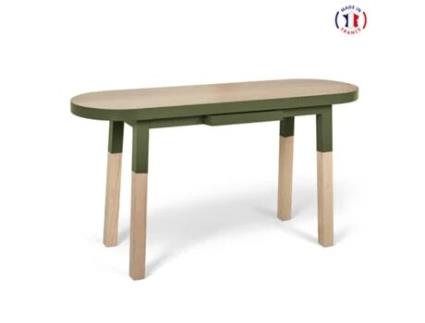 Consola Oval MON PETIT MEUBLE FRANÇAIS (Castanho - Madeira - 140 x 90 x 45 cm)