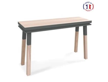 Consola Retangular MON PETIT MEUBLE FRANÇAIS (Cinzento Chocolate Tanis - Madeira - 140 x 90 x 45 cm)