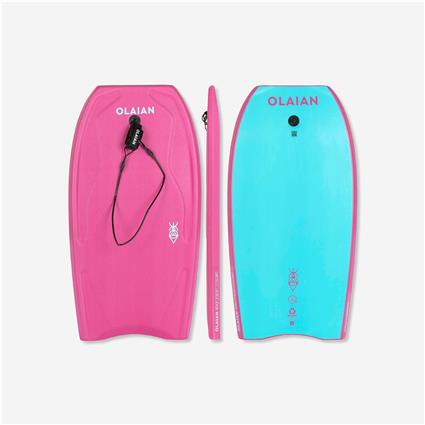 Prancha de Bodyboard 100 com Leash de Pulso Rosa Azul