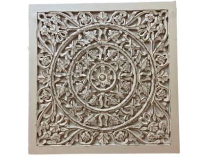 Painel Decorativo CUSHIONS, POUFS AND MORE de Madeira 60X60 cm com Mandala