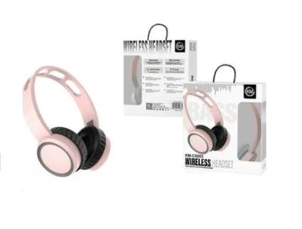 Auscultadores Wireless e C/Fio Km Km-Cs003 Rosa