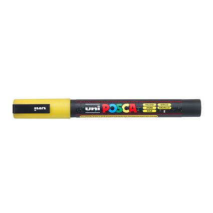 POSCA Marcador PC-3M, Ponta Redonda Fina 0,9 a 1,3 mm, Amarelo
