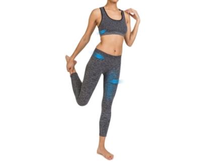 Conjunto de sutiã e leggin de Mulher CELLUTEX Adelgaçante Cinzento (Tam: S-M)