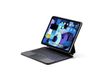 Capa e Teclado Bluetooth YKCLOUD P109Pro para iPad Air4 2020 10.9/iPad Pro112021/2020/2018 (Inglês - Preto)