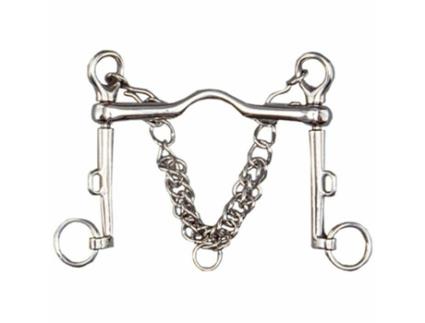 Cabeçada de cavalo em aço inoxidável com furo de língua TATTINI
