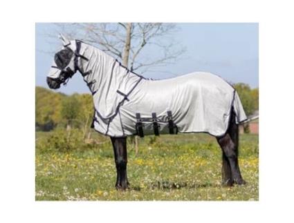 Manta de mosca de cavalo com máscara - pescoço grande QHP