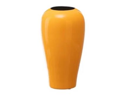 Vaso Cerâmica 18 x 18 x 32 cm Amarelo