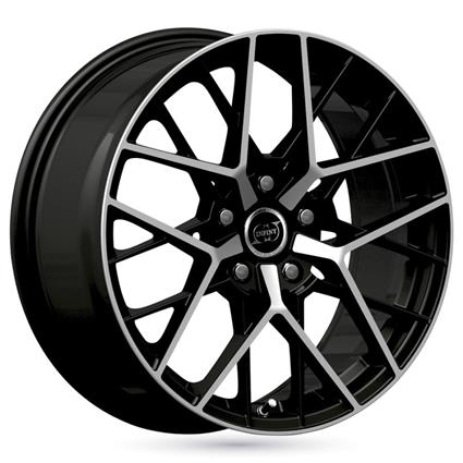 Jante de alumínio infiny tonix 8x18 5x108 et35 preto polido