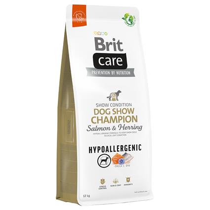 Brit Care Dog Hypoallergenic Show Champion salmão e arenque - Pack económico: 2 x 12 kg