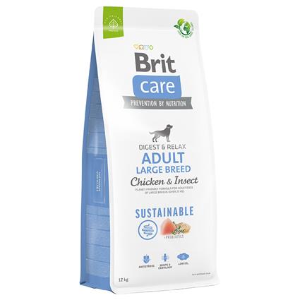 Brit Care Sustainable Adult  Large Breed com frango e insetos - Pack económico: 2 x 12 kg
