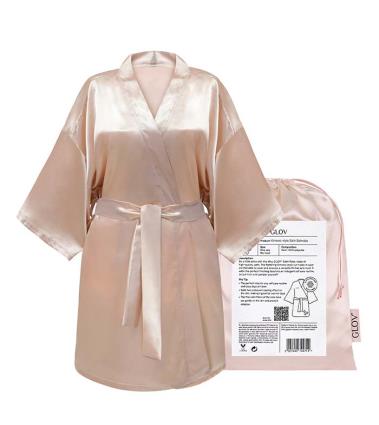 GLOV - Robe de Cetim Kimono Style - Champanhe