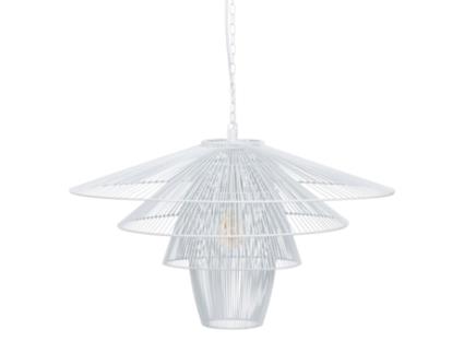 Candeeiro de Teto BIGBUY HOME 59 x 59 cm Metal Branco