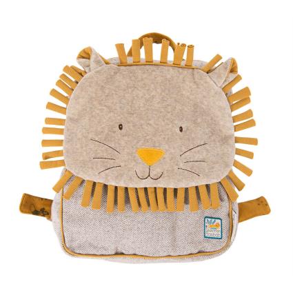 Mochila, o leão Sous mon baobab