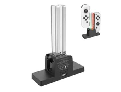 Dockstation SAMURIIRON para Nintendo Switch e OLED para Joy Con Preto