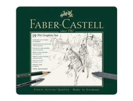 Conjunto de Lápis FABER-CASTELL Pitt 112973 Grafite 19 Pcs