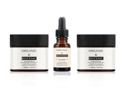 Conjunto 4 Produtos Faciais ORGANIC & BOTANIC Amazonian Berry Day Moisituriser (3x30 ml + 15 ml)