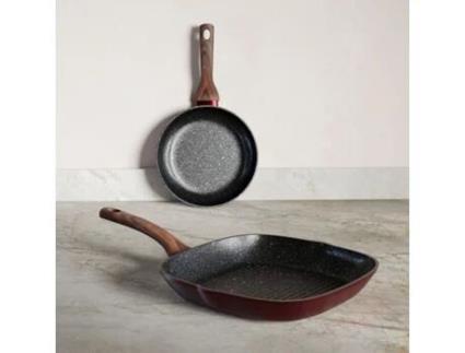 Trem de Cozinha JOMAFE Velvet Grelhador + Frigideira Vermelho (2 Und)