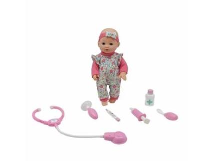 Bebé de Brincar CENTROXOGO de 30Cm com Conjunto de Cuidado Médico (Idade Mínima Recomendada: 2 anos)