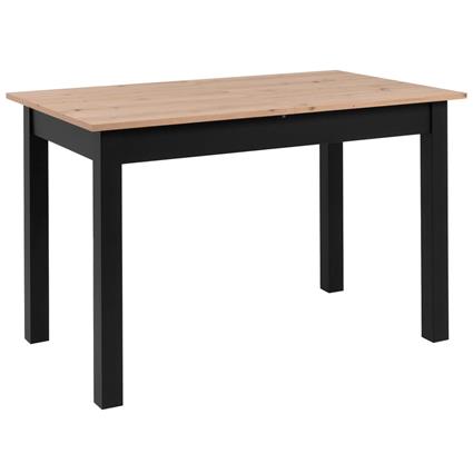 Mesa extensível COBURG (120-160cm) Carvalho Artesanato e Preto