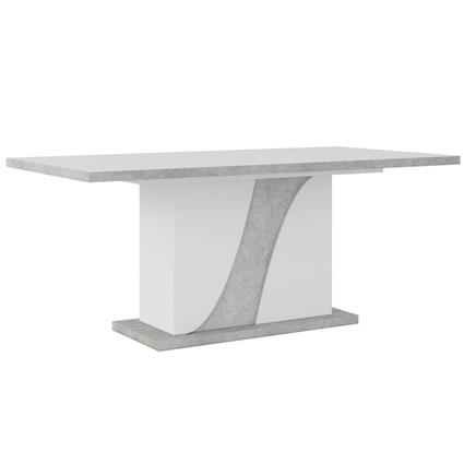 Mesa extensível GOYA (180-225 cm) Branco Brilho e Cinzento