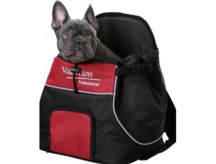 Transportadora para Cães e Gatos  Ajustável e Refletor (Vermelho - 33x37x21cm - Nylon - S - Porte Pequeno)