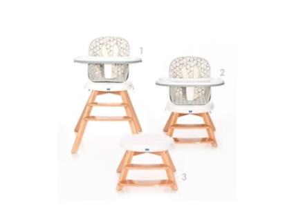 Cadeira de Refeição  3 Em 1 Napoli Grey Hexagons (48 x 38 x 84 cm)