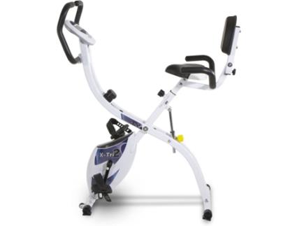 Bicicleta Estática  YF910 (Branco - 100x61x131cm - Volante: 10 kg - Dobrável - Até: 105 kg)