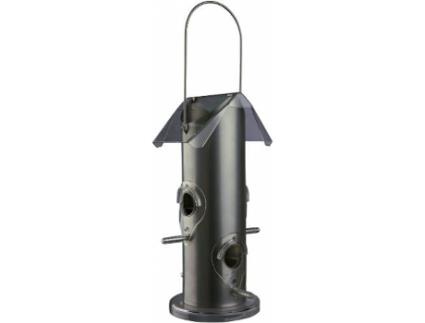 Comedouro para Aves  43136 (Cinzento - 14 x 25 x 14 cm - Metal)