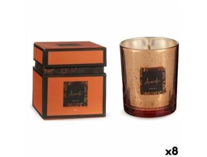 Vela Perfumada Canela Laranja 8 x 9 x 8 cm (8 Unidades)