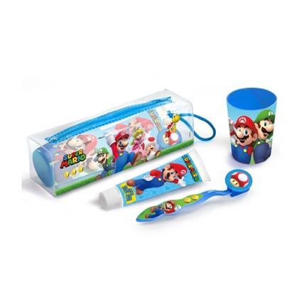 Super Mario Bros Neceser Dentifrico + Cepillo + Vaso