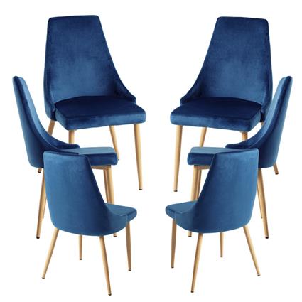 Presentes Miguel - Pack 6 Cadeiras Stoik Wood - Azul