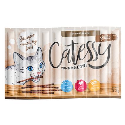 Catessy Sticks 10 x 5 g snacks para gatos - Salmão grelhado