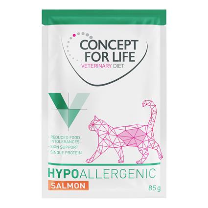 Concept for Life Veterinary Diet Hypoallergenic com salmão em saquetas - Pack económico: 48 x 85 g