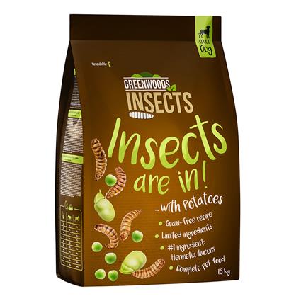 Greenwoods Insects Insetos com batata, ervilhas e favas - 1,5 kg