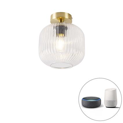 Luminária de teto inteligente em latão incl. Wifi A60 - Karel