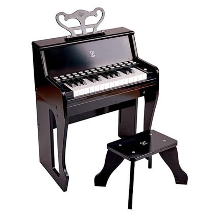 Learn with Lights Black Piano with Stool