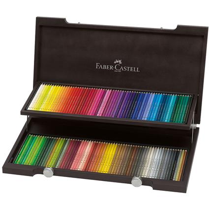 FABER-CASTELL Lápis de Cor Polychromos, Caixa de Madeira com 120 Lápis