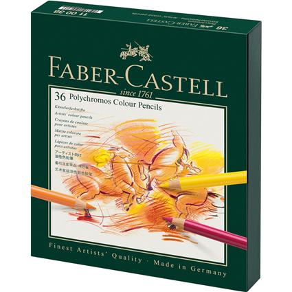 FABER-CASTELL Lápis de Cor Polychromos, Caixa com 36 Lápis