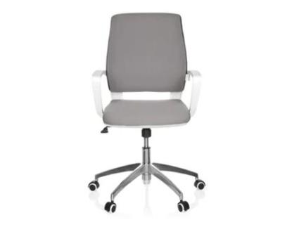 Cadeira de Escritório HJH OFFICE Giratória Estra Cinzento Armazón Branco