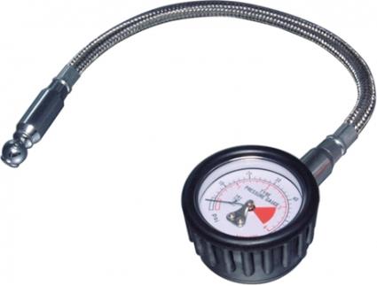Professional Tire Pressure Gauge Analogue Silver / Black CARPOINT