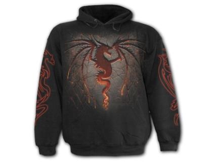 Sweatshirt Dragon Furnace  SPIRAL (XXL - Velo - Preto)