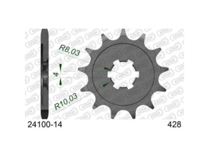 Roda Dentada de Motocicleta AFAM 428