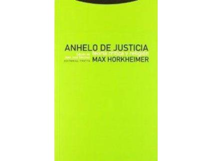 Livro Anhelo De Justicia de Max Horkheimer (Espanhol)