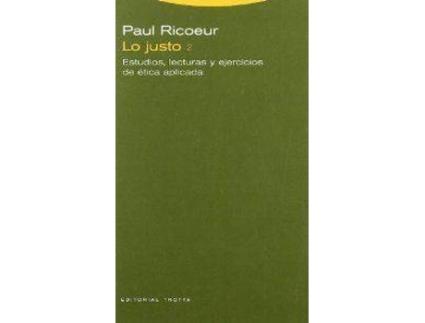 Livro Lo Justo, 2 de Paul Ricoeur (Espanhol)