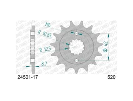 Roda Dentada AFAM 520 17 T