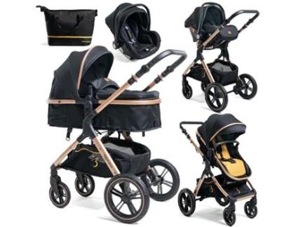 Carrinho de Bebé BEBELISSIMO Trío 3 em 1 0-22 kg (Gold)