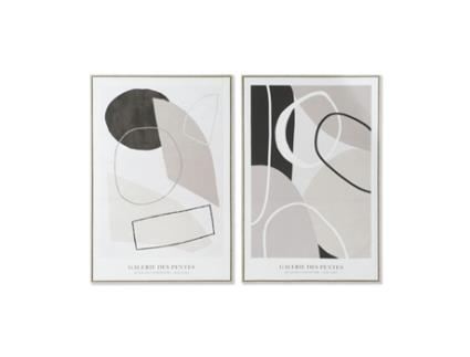 Pintura Dkd Home Decor 84 X 4,5 X 124 Cm Abstrato Urbana 2 Unidades