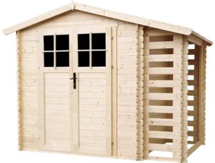 Abrigo de Jardim TIMBELA M386F + M386G com Chão (4,47 m² - 206 x 272 x 218 cm)