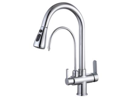 Torneira Extraível DUPLO CROME GRIFERS Osmose Chuveiro 3 vias 2 saídas (Cromado)