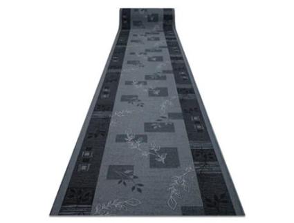 Passadeira Antiderrapante DYWANY LUSZCZOW (67 x 1100 cm - Polipropileno - Cinzento)